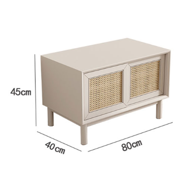 Dederick Rattan Shoe Storage With Drawer
