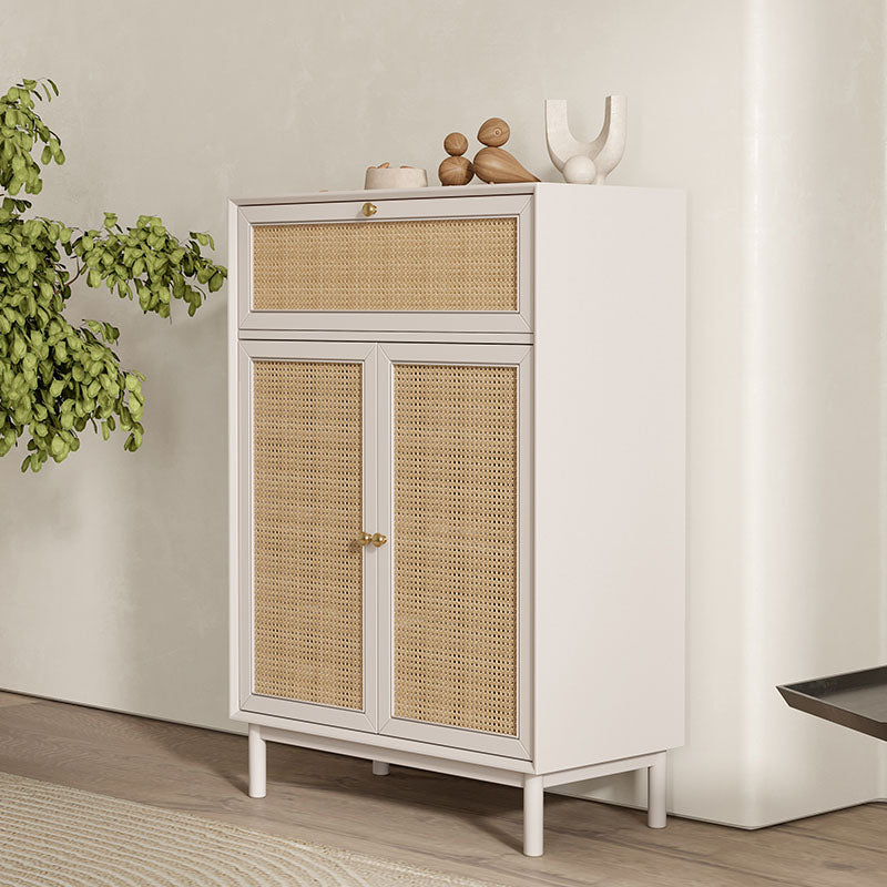 Dederick Rattan Shoe Storage With Drawer