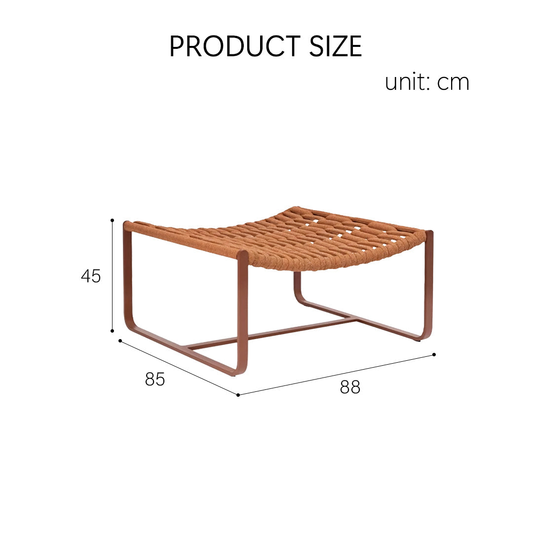 Figueroa Outdoor Lounge Chair With Footstool, Rattan