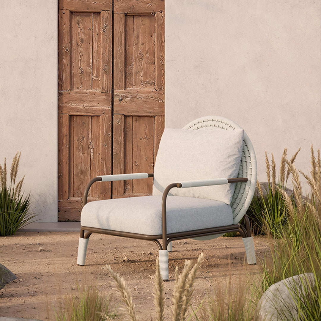 Hodge Outdoor Lounge Chair, Rattan