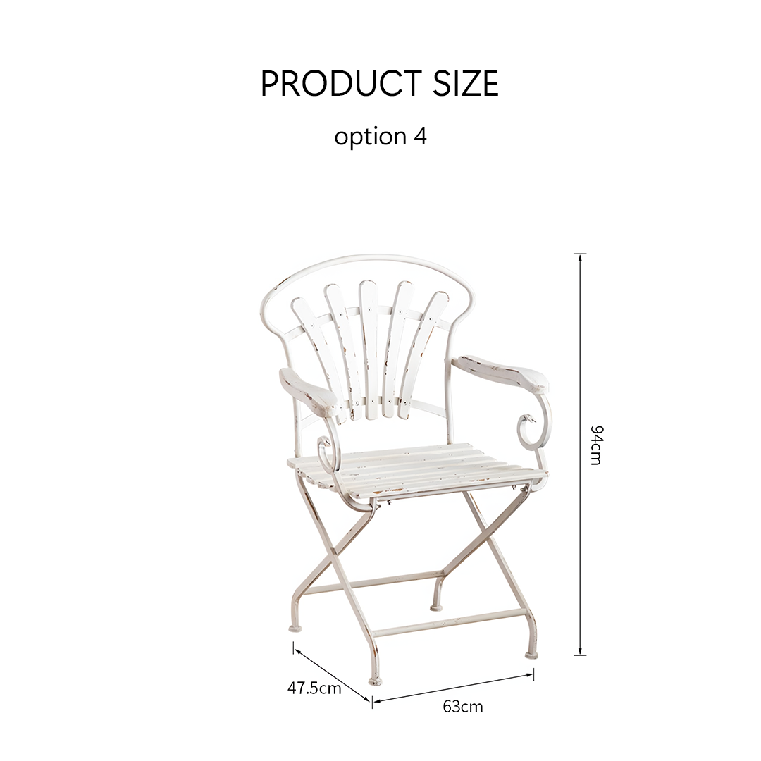 Antonia Outdoor Garden Dining Table Set, Iron