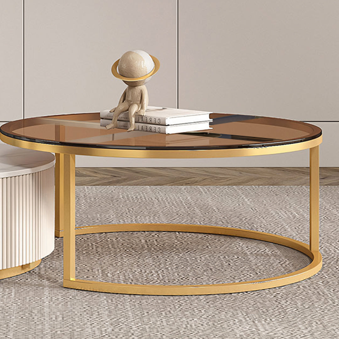 Elowen Coffee Table Set, Glass & Sintered Stone