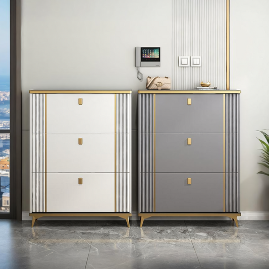 Ayling Shoe Storage, White and Grey